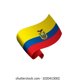 Ecuador flag, vector illustration
