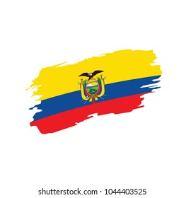 Ecuador flag, vector illustration
