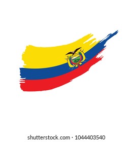 Ecuador flag, vector illustration