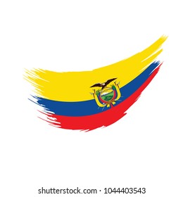 Ecuador flag, vector illustration