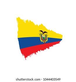 Ecuador flag, vector illustration
