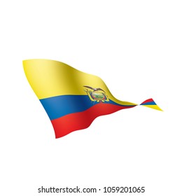 Ecuador flag, vector illustration