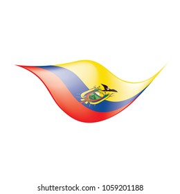 Ecuador flag, vector illustration