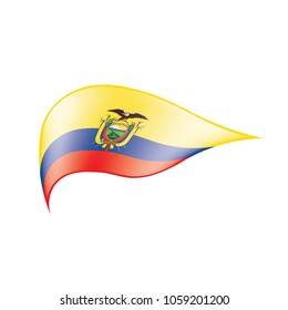 Ecuador flag, vector illustration