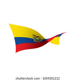 Ecuador flag, vector illustration