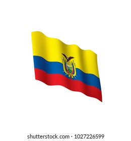 Ecuador flag, vector illustration on a white background
