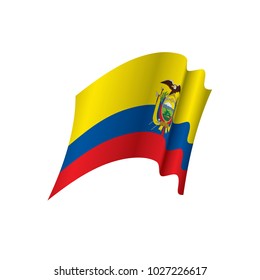 Ecuador flag, vector illustration on a white background