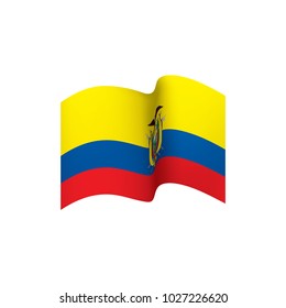 Ecuador flag, vector illustration on a white background