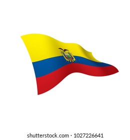 Ecuador flag, vector illustration on a white background