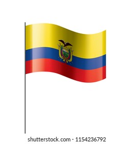 Ecuador flag, vector illustration on a white background