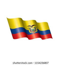 Ecuador flag, vector illustration on a white background