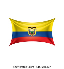 Ecuador flag, vector illustration on a white background