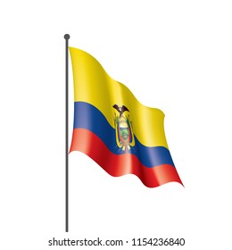 Ecuador flag, vector illustration on a white background