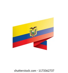 Ecuador flag, vector illustration on a white background