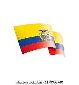 Ecuador flag, vector illustration on a white background