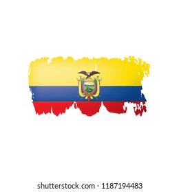 Ecuador flag, vector illustration on a white background.