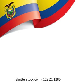 Ecuador flag, vector illustration on a white background