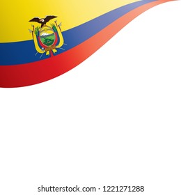Ecuador flag, vector illustration on a white background