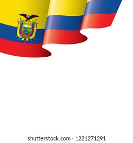 Ecuador flag, vector illustration on a white background