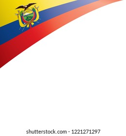 Ecuador flag, vector illustration on a white background