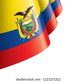 Ecuador flag, vector illustration on a white background