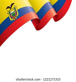 Ecuador flag, vector illustration on a white background