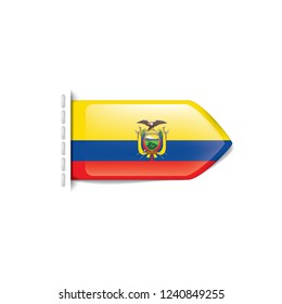 Ecuador flag, vector illustration on a white background