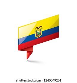 Ecuador flag, vector illustration on a white background