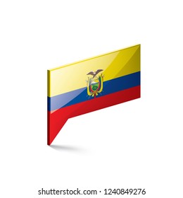 Ecuador flag, vector illustration on a white background