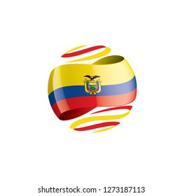 Ecuador flag, vector illustration on a white background