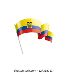Ecuador flag, vector illustration on a white background