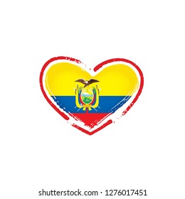 Ecuador flag, vector illustration on a white background