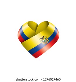 Ecuador flag, vector illustration on a white background