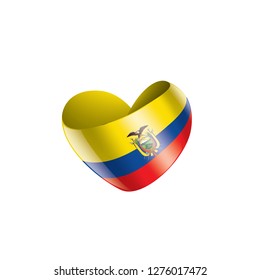 Ecuador flag, vector illustration on a white background