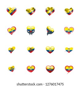 Ecuador flag, vector illustration on a white background