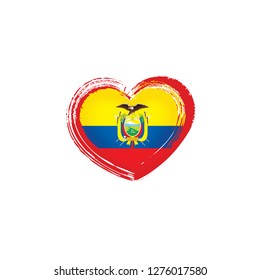 Ecuador flag, vector illustration on a white background