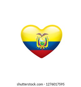 Ecuador flag, vector illustration on a white background