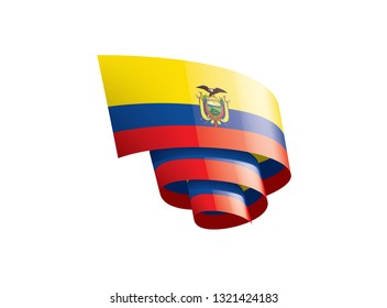 Ecuador flag, vector illustration on a white background