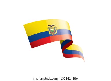 Ecuador flag, vector illustration on a white background