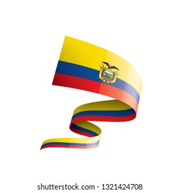 Ecuador flag, vector illustration on a white background