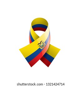 Ecuador flag, vector illustration on a white background