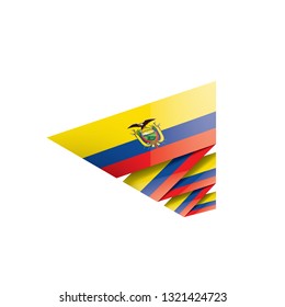 Ecuador flag, vector illustration on a white background
