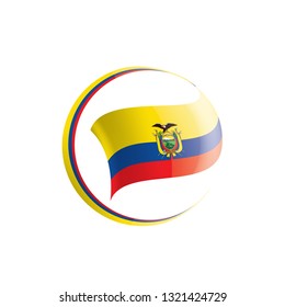 Ecuador flag, vector illustration on a white background