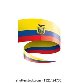 Ecuador flag, vector illustration on a white background