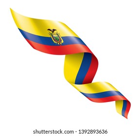 Ecuador flag, vector illustration on a white background