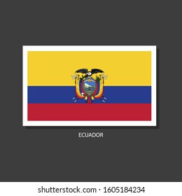 Ecuador flag Vector Square Icon