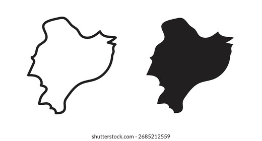 Ecuador icon vector sign symbol