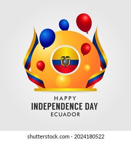 Ecuador Independece Day Backgeound Design