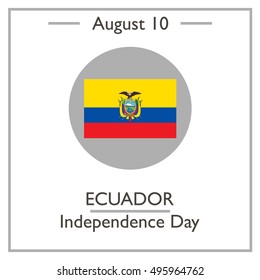 Ecuador Independence Day, August 10. Vector illustration for you design, card, banner, poster and calendar