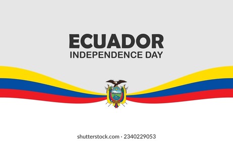 Ecuador independence day background banner poster for national celebration on august 10 th.